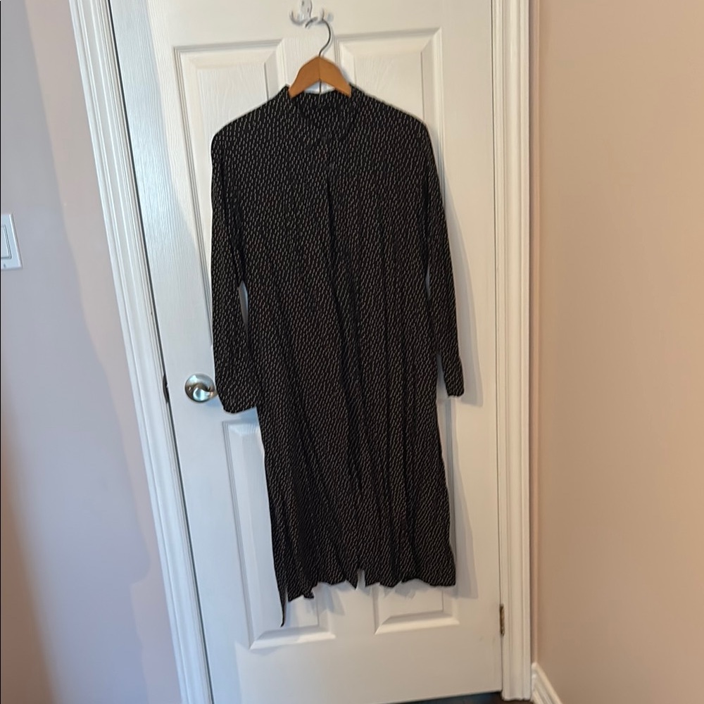 Uniqlo Black Polka Dot Dress XL